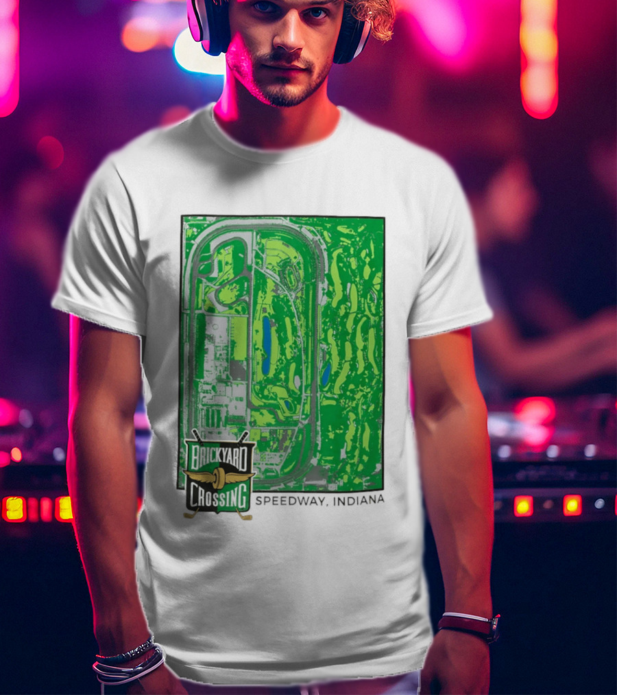 Brickyard Crossing Speedway Indiana Map Instant T-Shirt