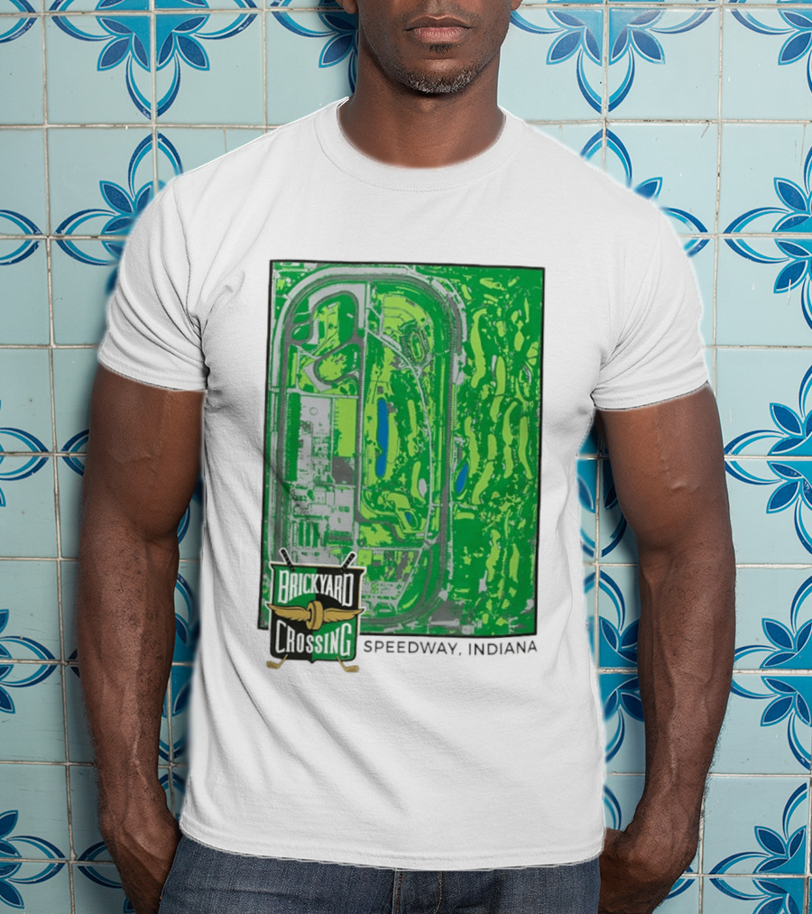Brickyard Crossing Speedway Indiana Map Instant T-Shirt