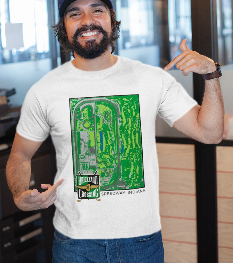 Brickyard Crossing Speedway Indiana Map Instant T-Shirt