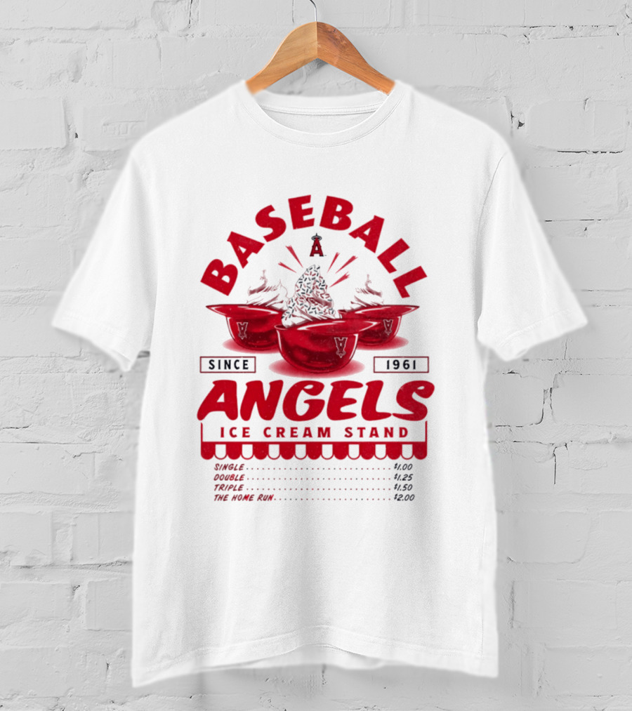 Baseball Angels Ice Cream Stand Since 1961 T-Shirt