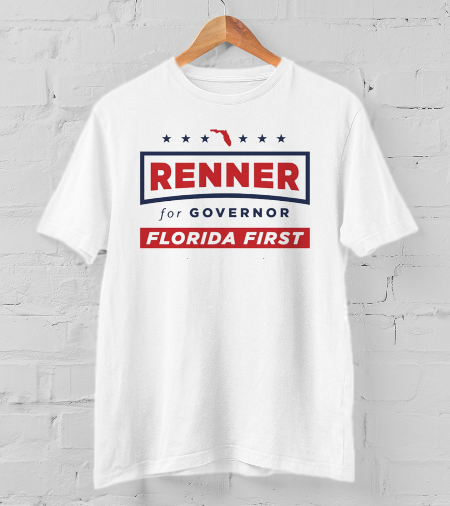 Paul Renner Governor 2026 Campaign Florida First Stars Map T-Shirt
