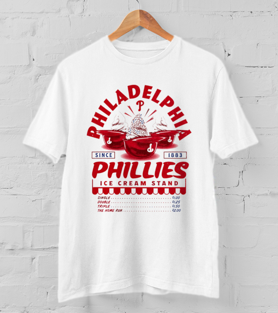 Philadelphia Phillies Ice Cream Stand Since 1883 T-Shirt