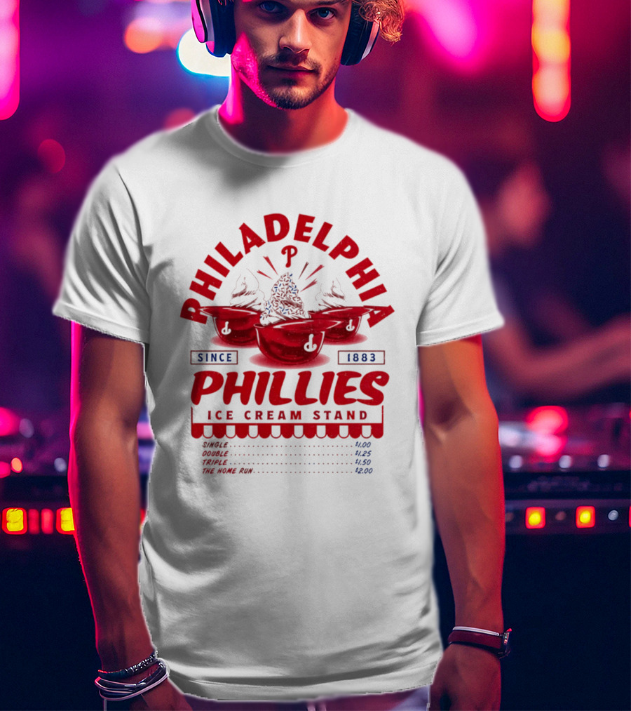 Philadelphia Phillies Ice Cream Stand Since 1883 T-Shirt