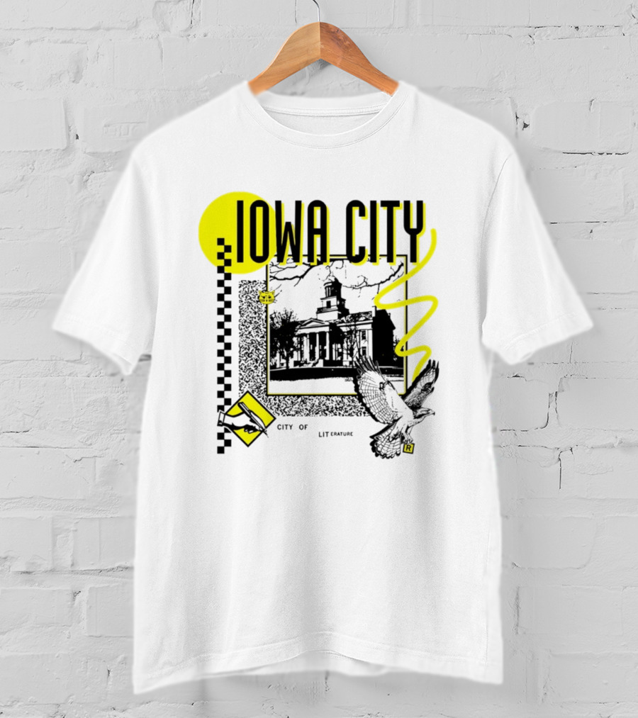 Iowa City University Old Capitol Literary Heritage Bird And Book T-Shirt