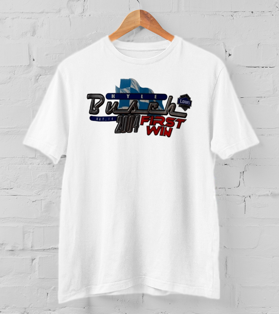 Kyle Busch 2004 Lowe's Racing Celebration First Win T-Shirt