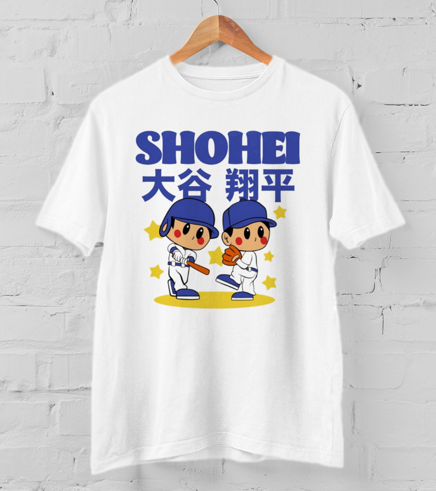 Shohei Ohtani Los Angeles Dodgers Superstar Cartoon Toddler T-Shirt