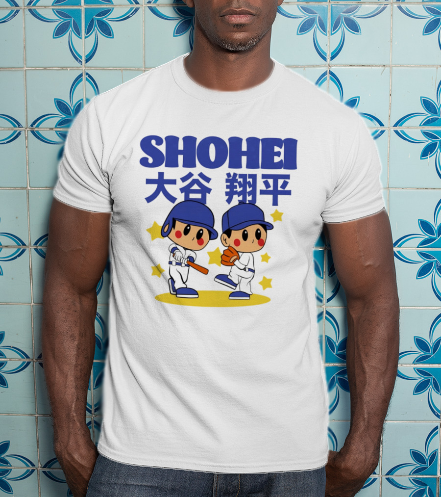 Shohei Ohtani Los Angeles Dodgers Superstar Cartoon Toddler T-Shirt
