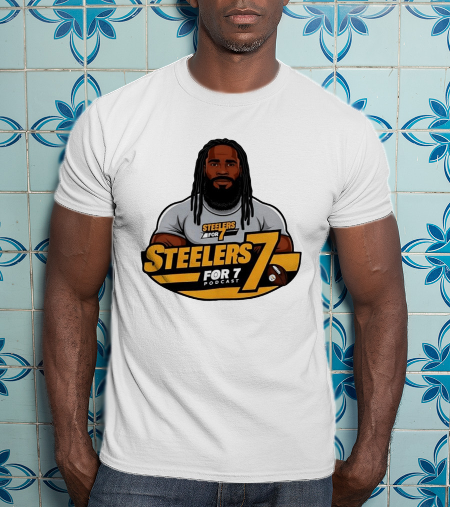 Steelers For 7 Podcast James Harrison Pittsburgh Steelers 7 T-Shirt