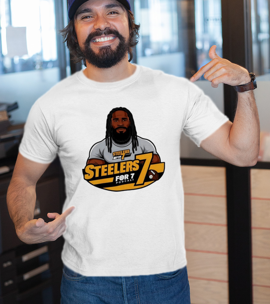 Steelers For 7 Podcast James Harrison Pittsburgh Steelers 7 T-Shirt