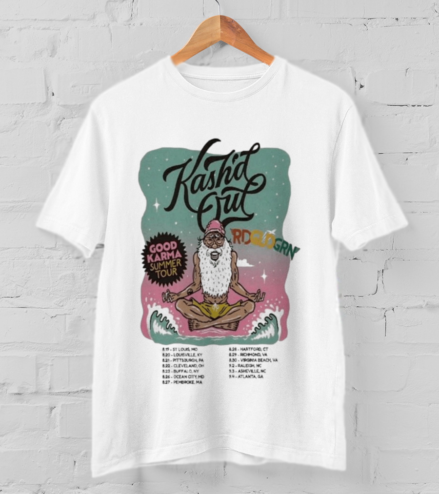 Kash'd Out 2026 Good Karma Summer Tour Vintage Meditation T-Shirt