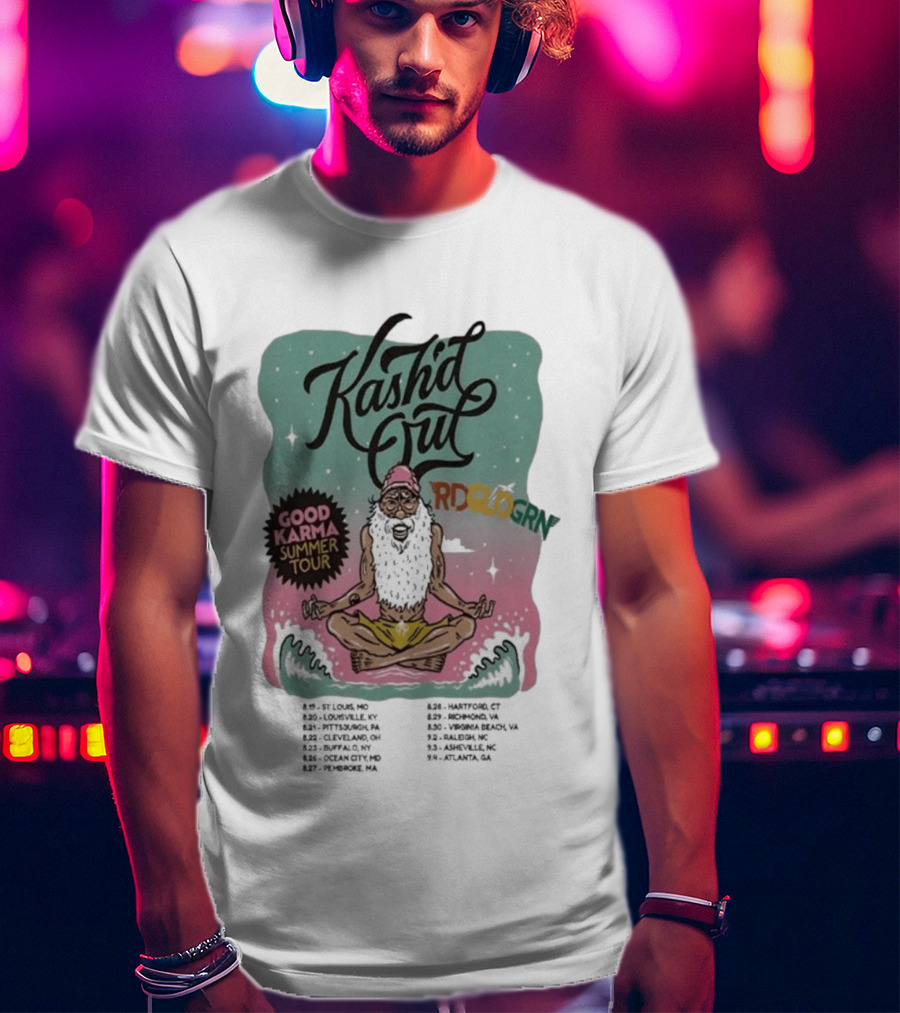 Kash'd Out 2026 Good Karma Summer Tour Vintage Meditation T-Shirt