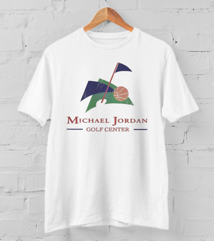Michael Jordan Golf Center Iconic Flag And Basketball T-Shirt