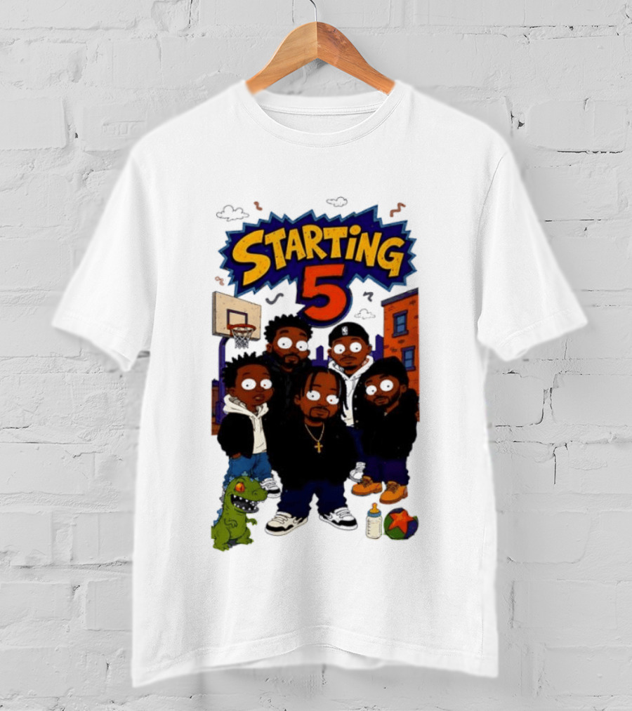 Starting 5 New York Knicks Hip Hop Rugrats Players T-Shirt