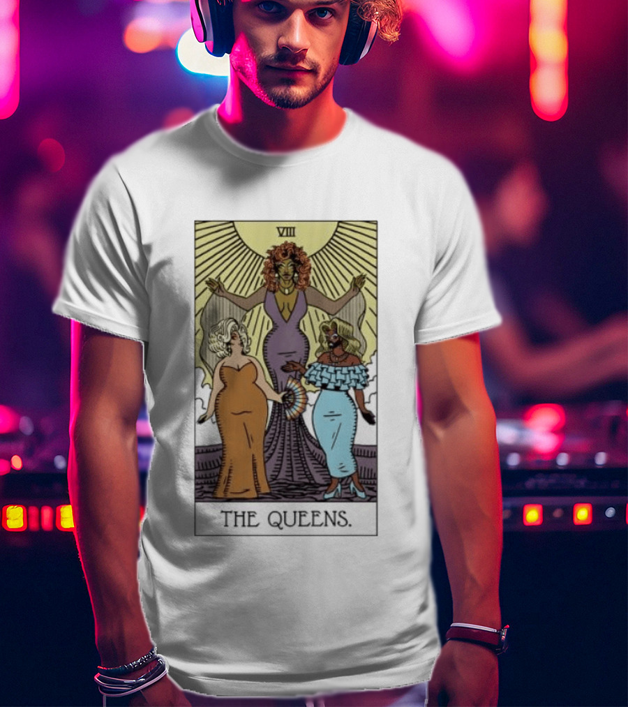 The Queens VIII Tarot Card Empowerment And Elegance T-Shirt