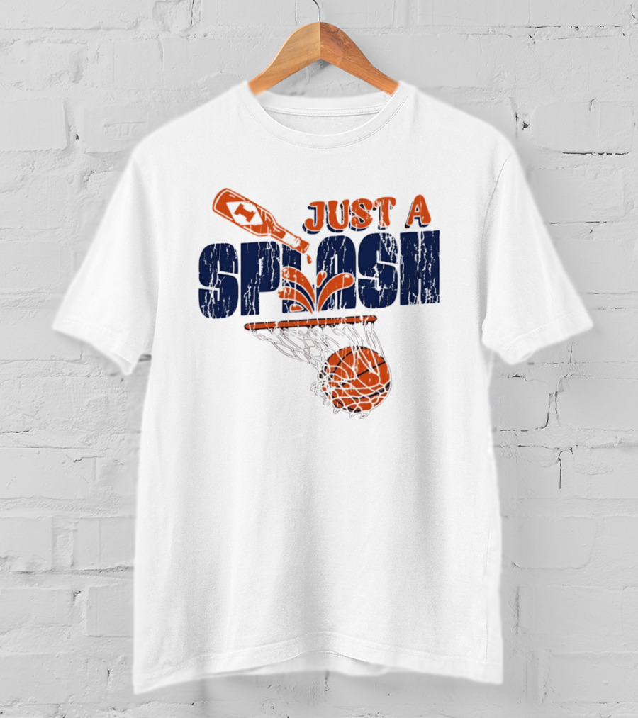 University Of Illinois Illini NCAA Basketball Just A Splash Net And Ball Motif T-Shirt