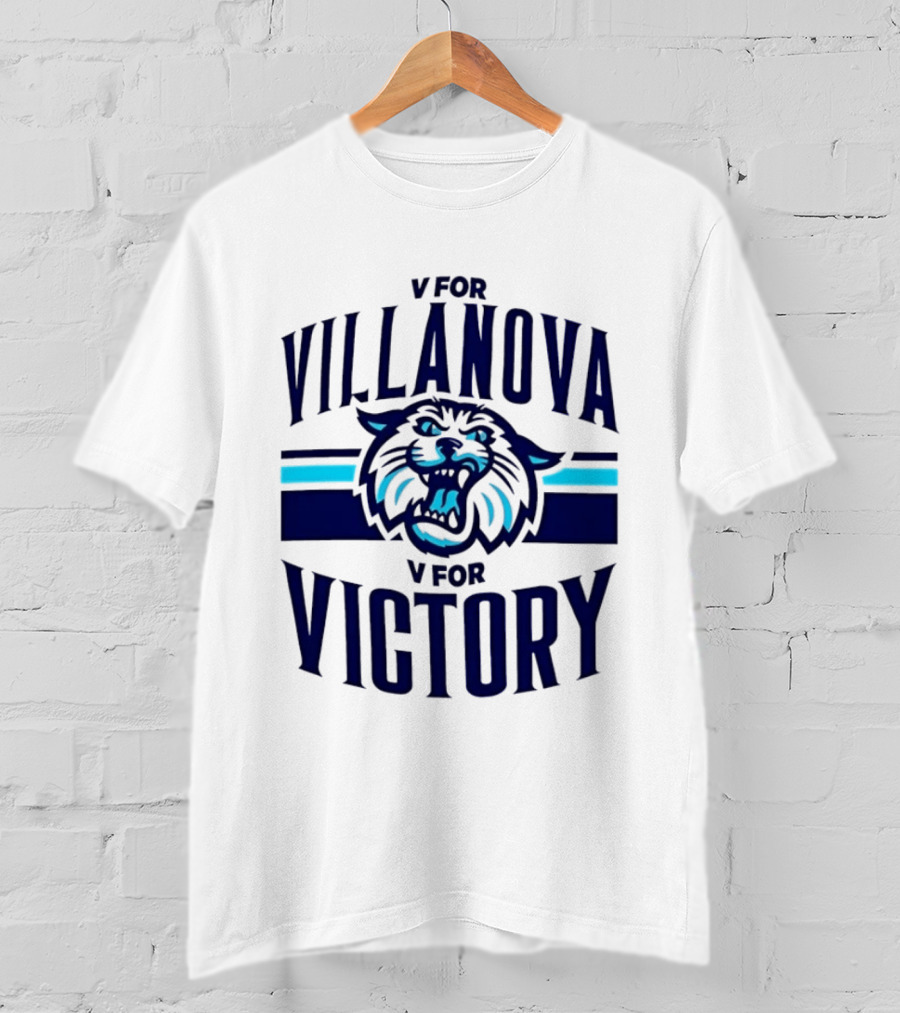 V For Villanova V For Victory Wildcats T-Shirt