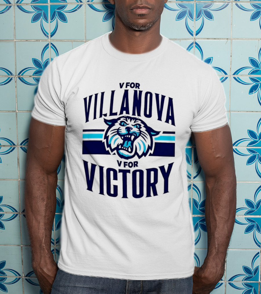 V For Villanova V For Victory Wildcats T-Shirt