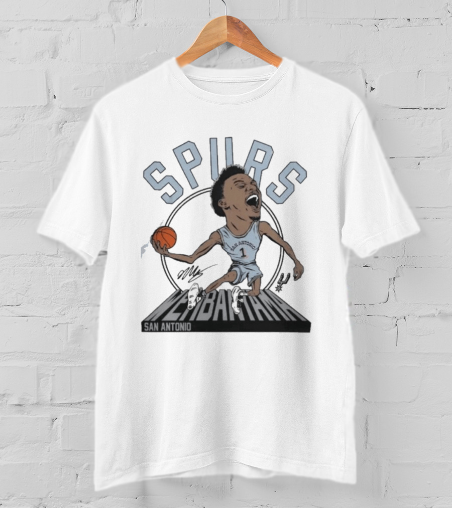 Victor Wembanyama San Antonio Spurs Basketball Caricature T-Shirt