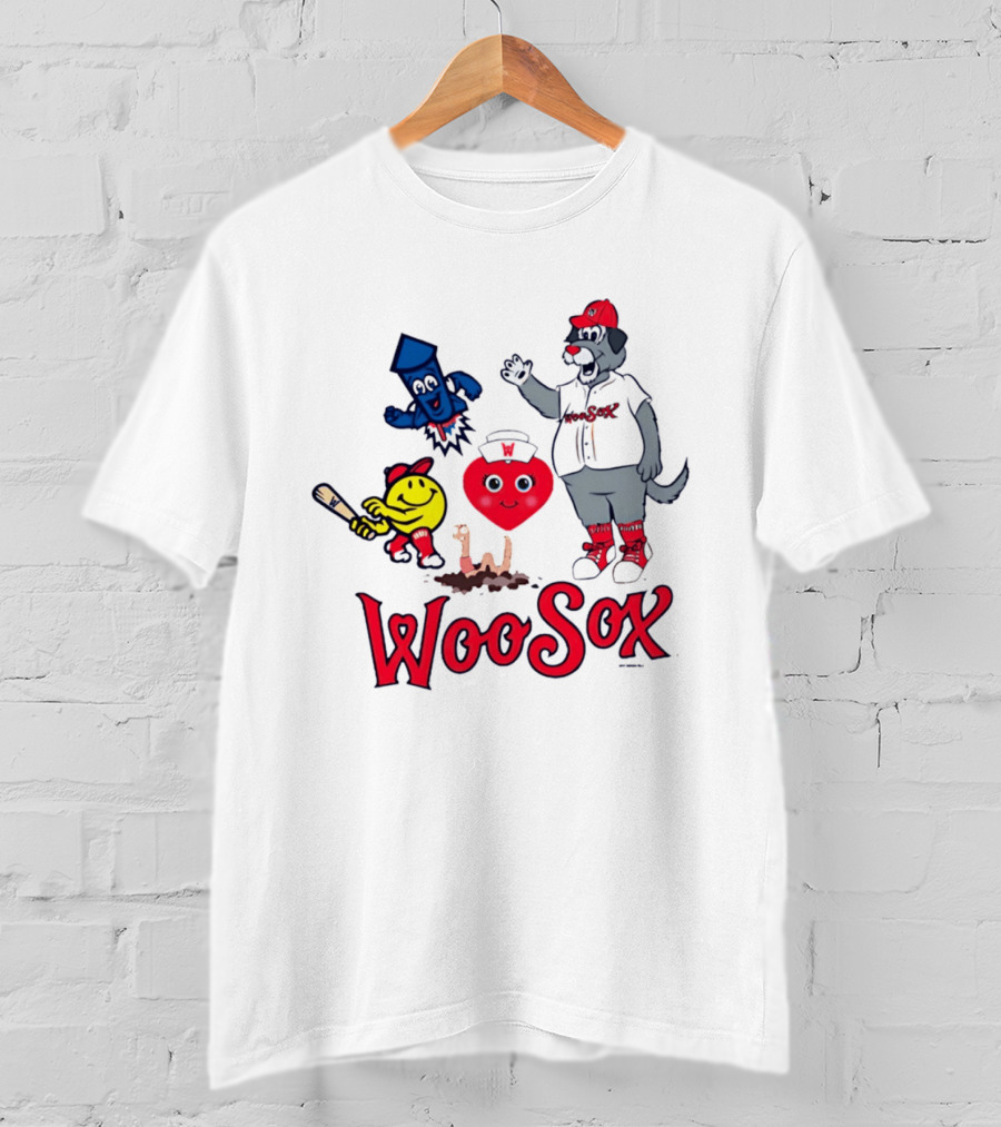 WooSox Baseball Team Central Masscots Characters T-Shirt