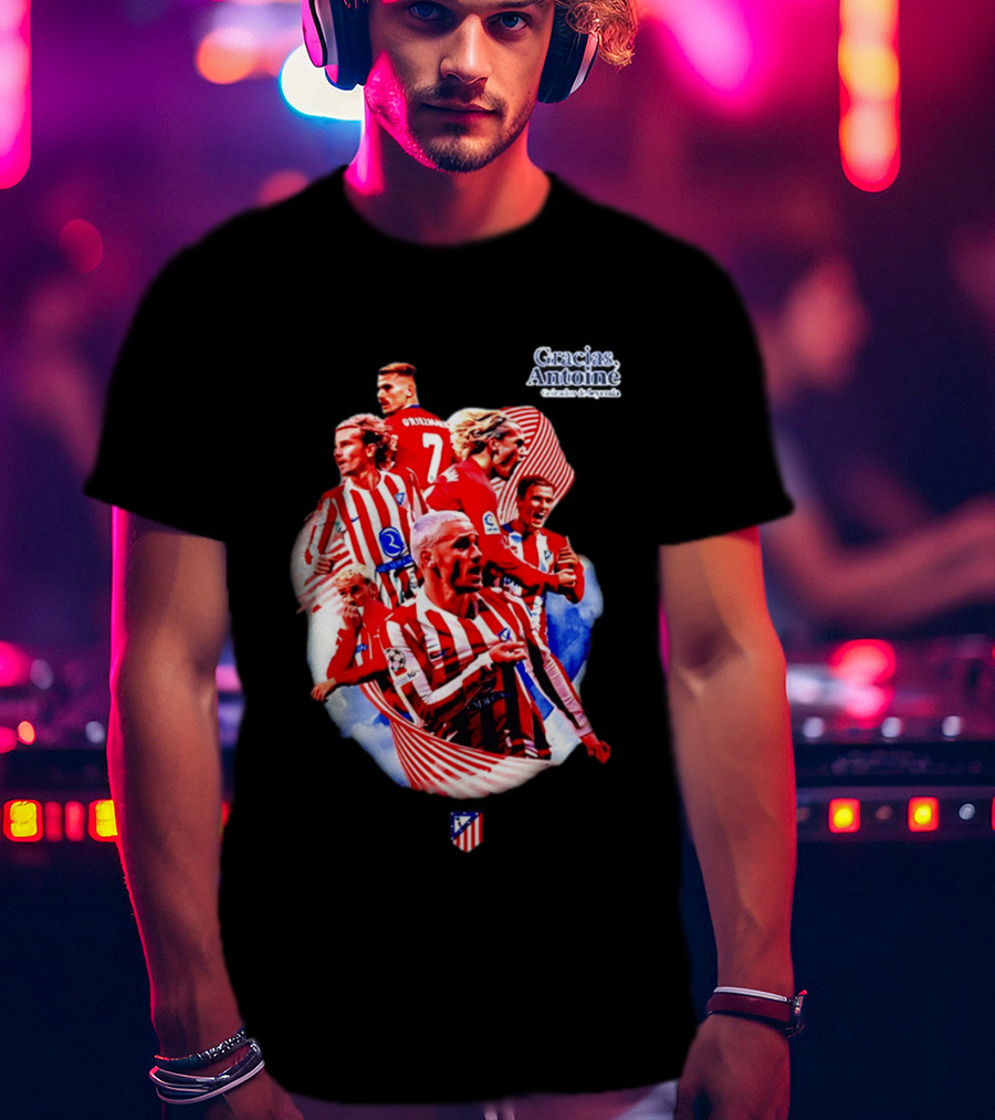 Atlético De Madrid Antoine Griezmann Number 7 2026 T-Shirt