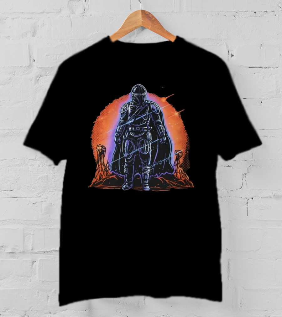Din Djarin Night Of The Rebel Galactic Warrior Starlight Adventure T-Shirt
