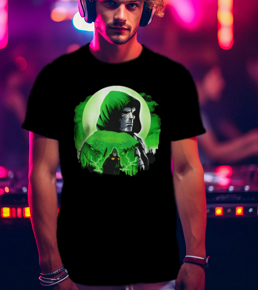 Doctor Doom Green Hooded Emperor Power T-Shirt