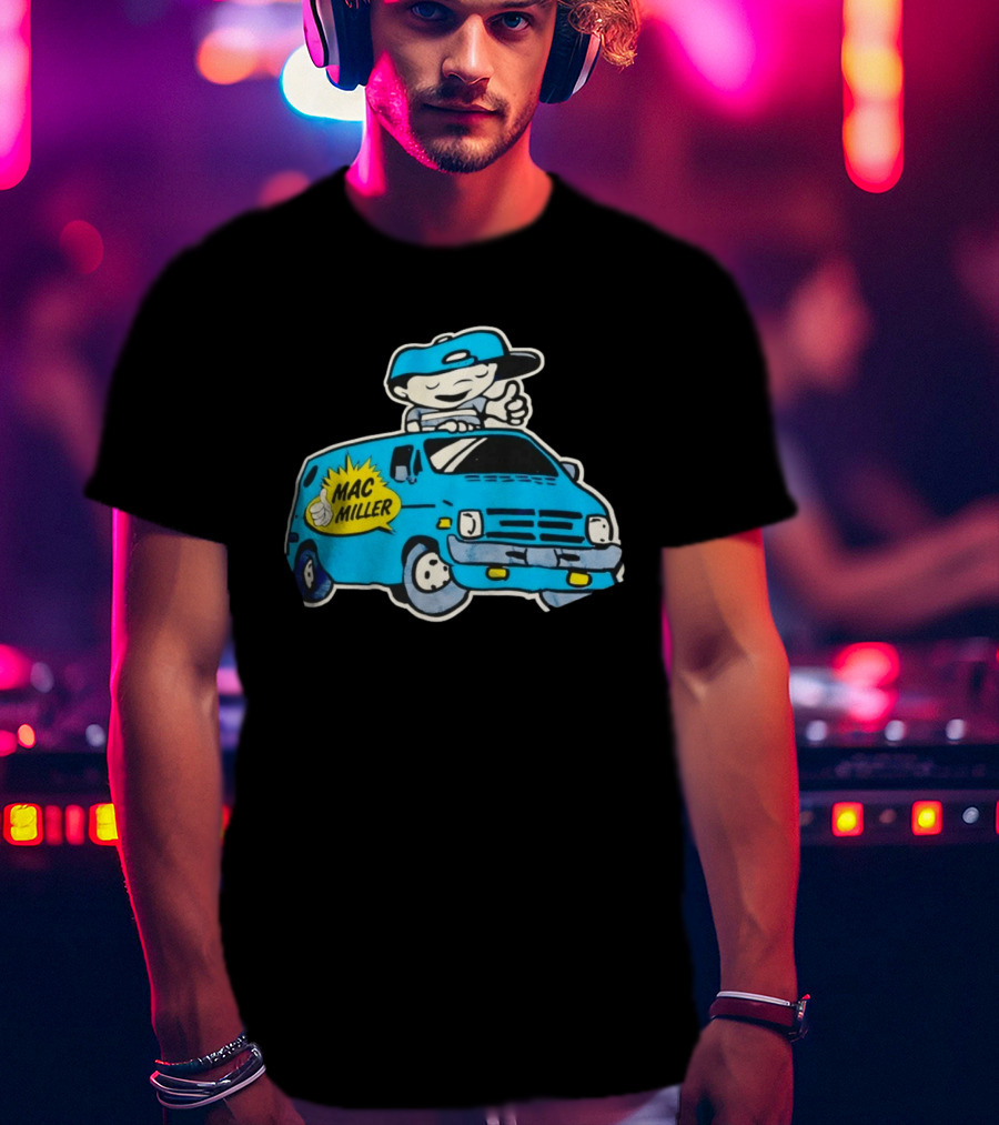 Mac Miller Under The Influence Of Music Cartoon Van T-Shirt