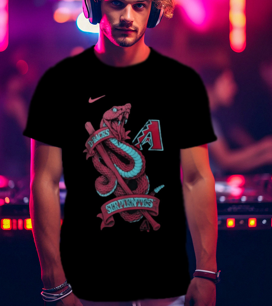 Nike D Backs Serpientes Arizona Diamondbacks Black T-Shirt