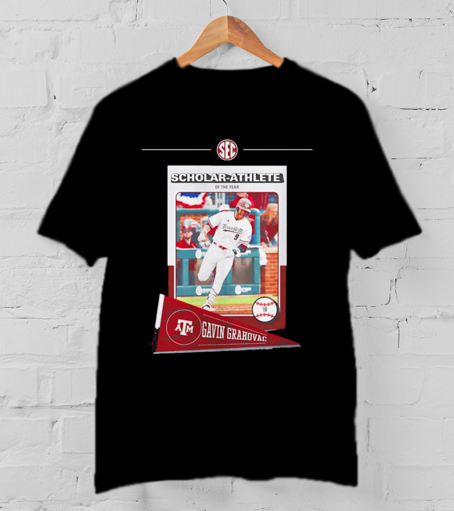 Texas A&M Gavin Grahovac SEC Scholar Athlete Baseball 2026 T-Shirt