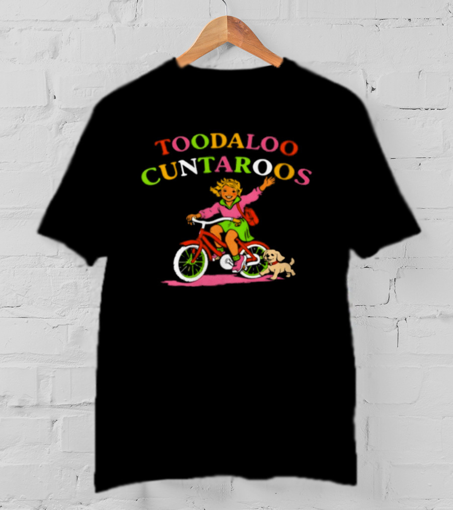 Toodaloo Cuntaroos Meme Bicycling With Dog Adventure T-Shirt