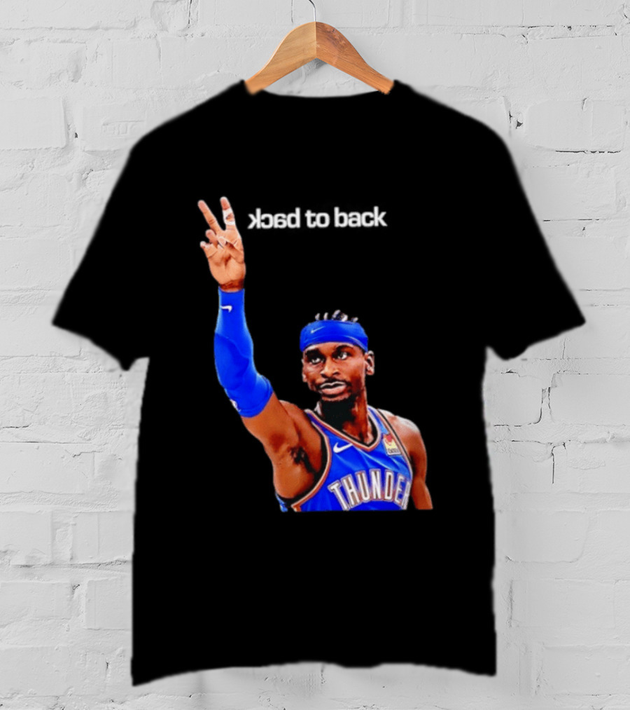 Shai Gilgeous Alexander Back To Back 2025 26 Kia NBA MVP Thunder T-Shirt