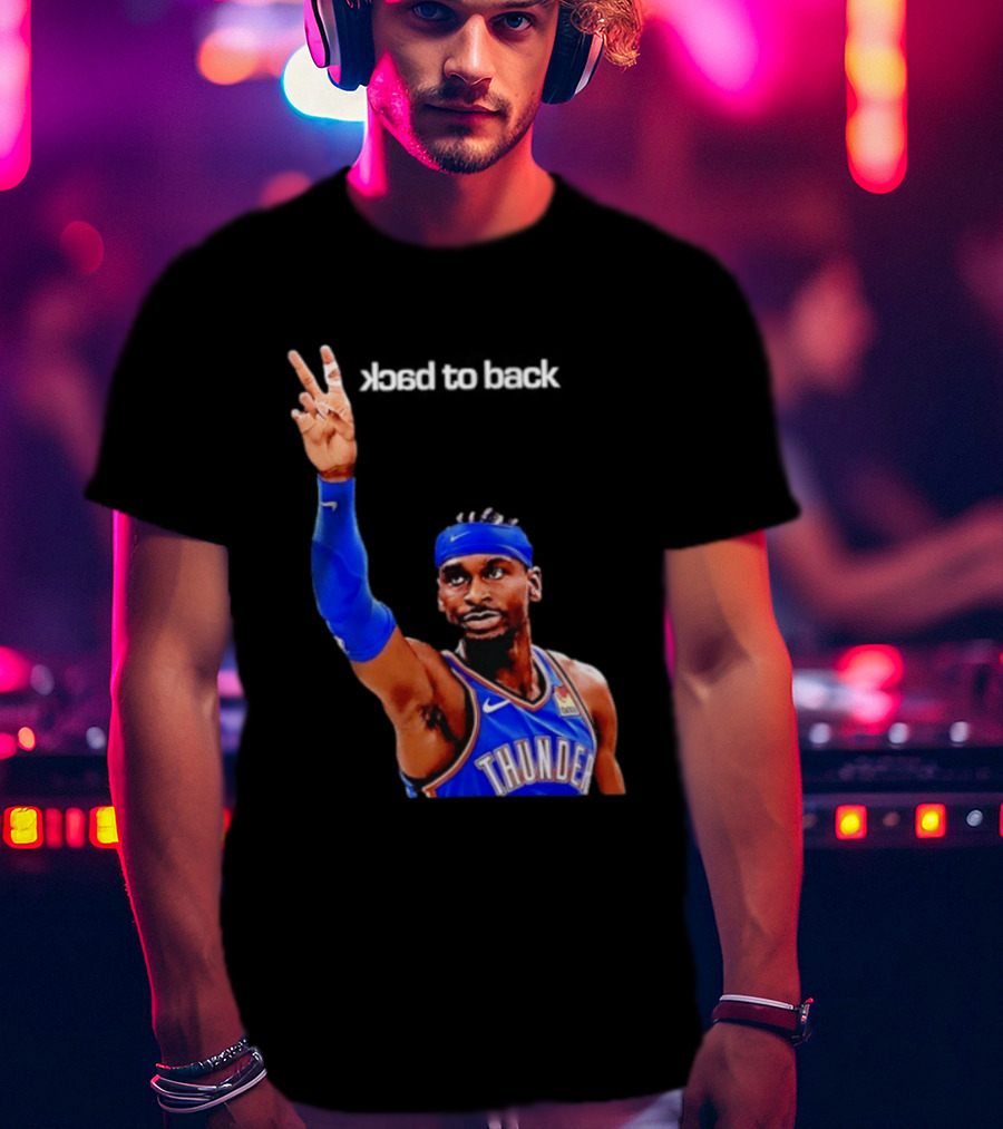 Shai Gilgeous Alexander Back To Back 2025 26 Kia NBA MVP Thunder T-Shirt