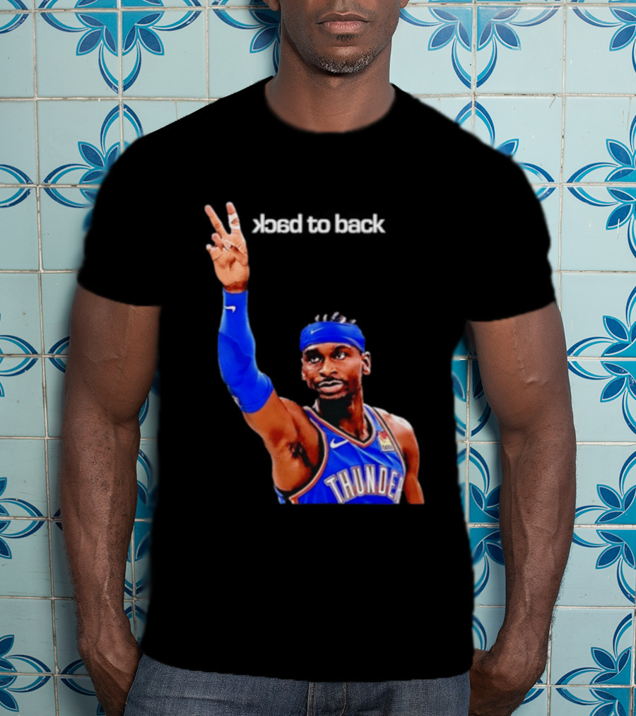 Shai Gilgeous Alexander Back To Back 2025 26 Kia NBA MVP Thunder T-Shirt