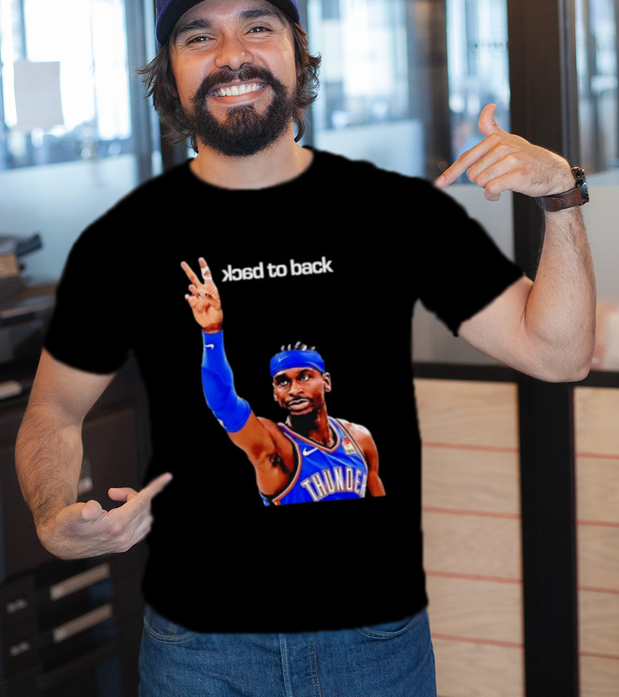 Shai Gilgeous Alexander Back To Back 2025 26 Kia NBA MVP Thunder T-Shirt