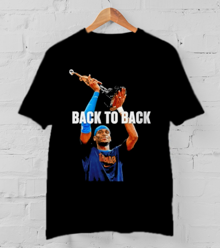 Shai Gilgeous Alexander OKC Thunder Basketball Back To Back T-Shirt