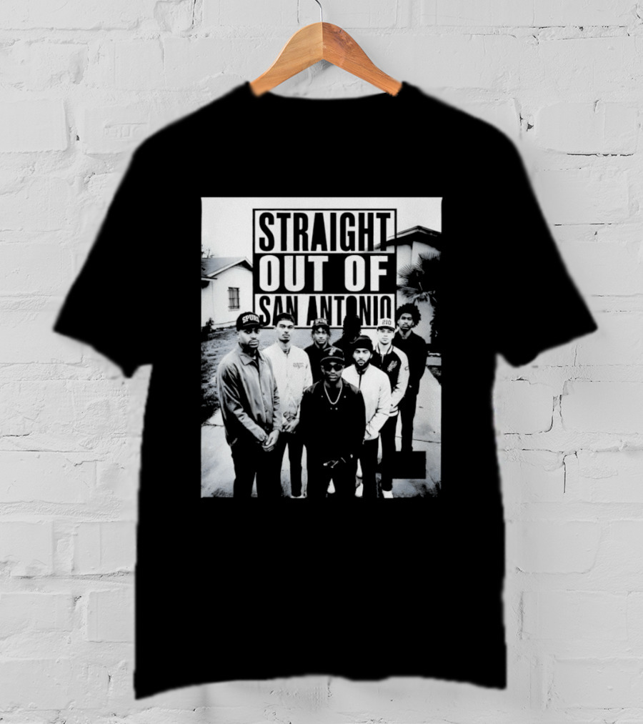Straight Out Of San Antonio Spurs Team Players T-Shirt