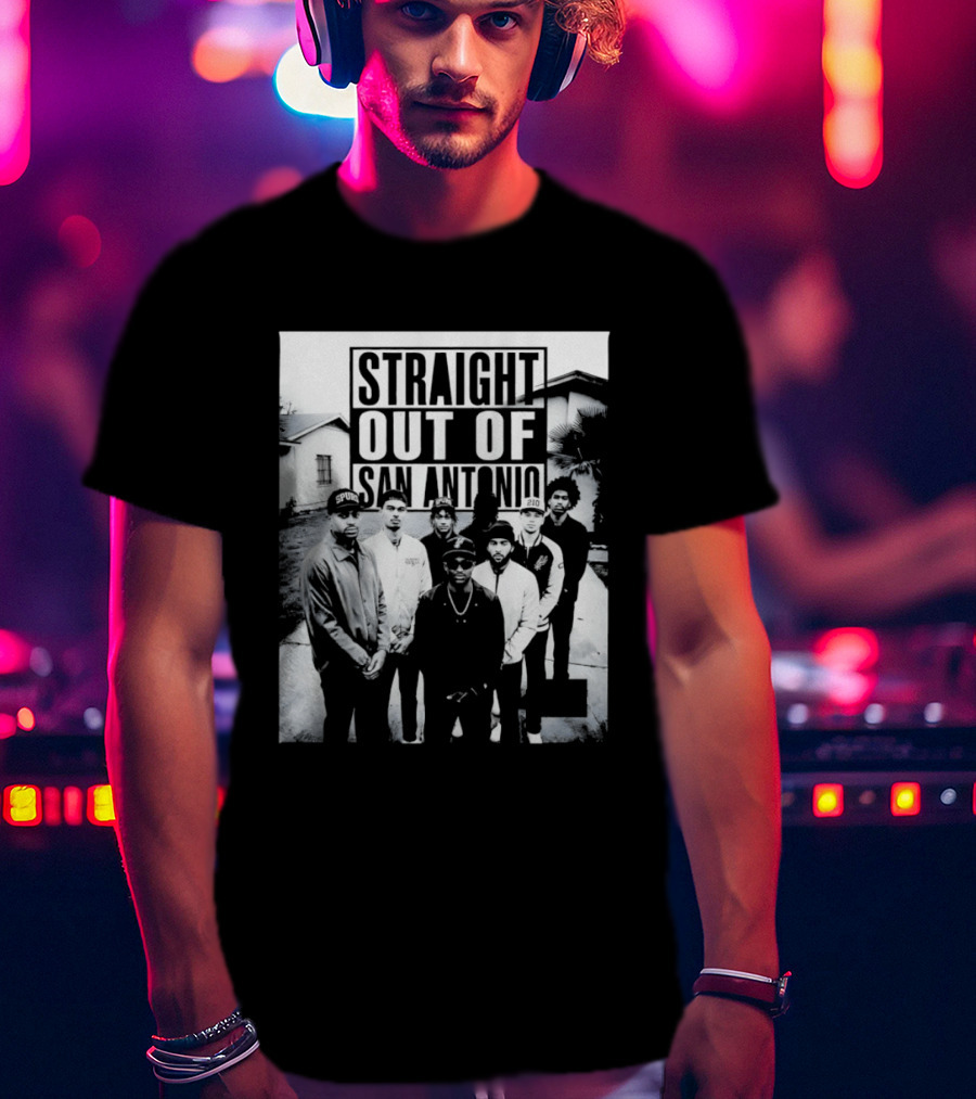 Straight Out Of San Antonio Spurs Team Players T-Shirt