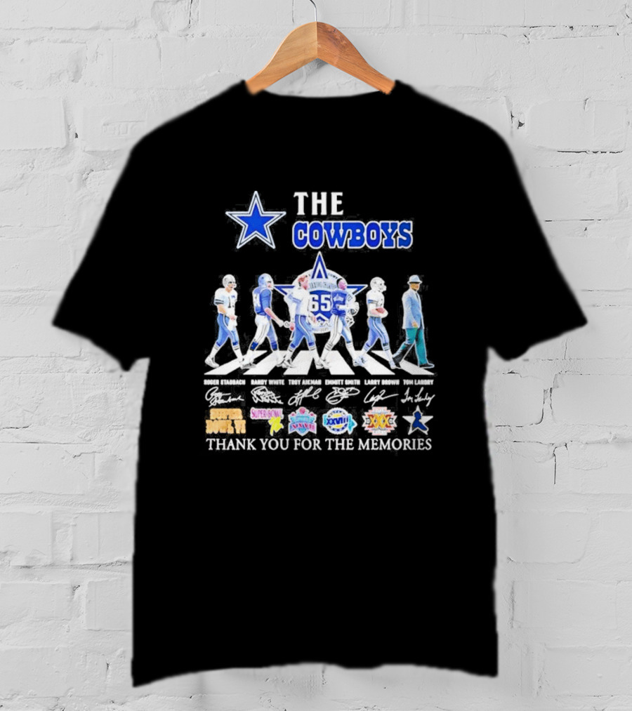 The Cowboys 65th Anniversary Thank You For The Memories Super Bowl Championships T-Shirt