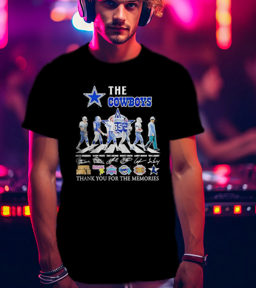 The Cowboys 65th Anniversary Thank You For The Memories Super Bowl Championships T-Shirt