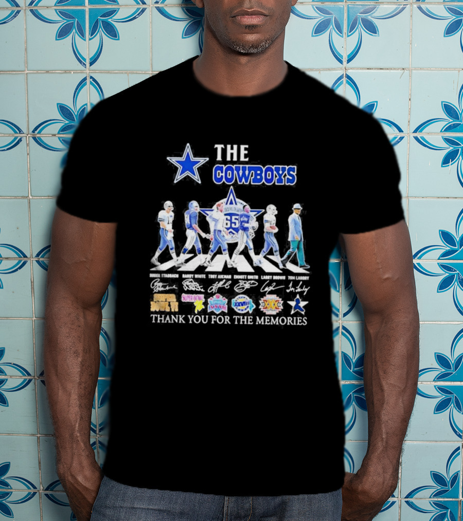 The Cowboys 65th Anniversary Thank You For The Memories Super Bowl Championships T-Shirt