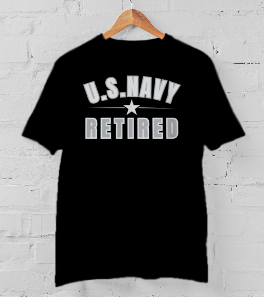 U.S. Navy Retired Star Emblem Veteran Pride T-Shirt