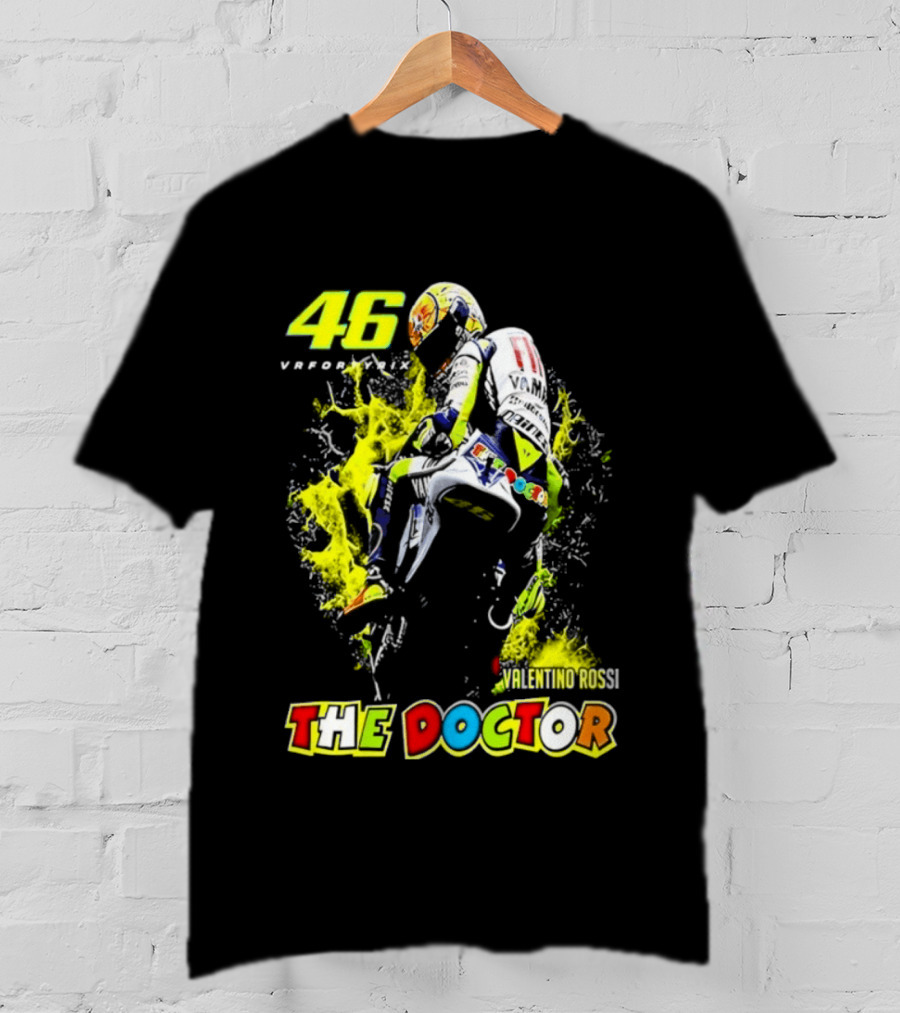 Valentino Rossi 46 VR46 The Doctor Motorcycle Racing T-Shirt