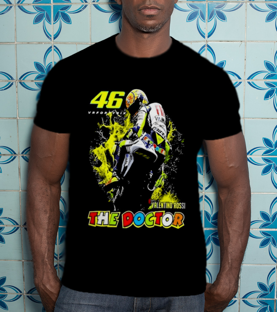 Valentino Rossi 46 VR46 The Doctor Motorcycle Racing T-Shirt