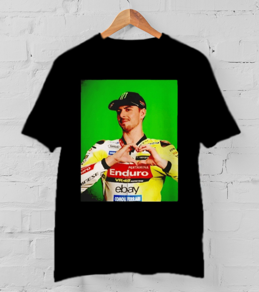 Valentino Rossi Motogp Legend Heart Sign VR46 Enduro Racing Yellow T-Shirt