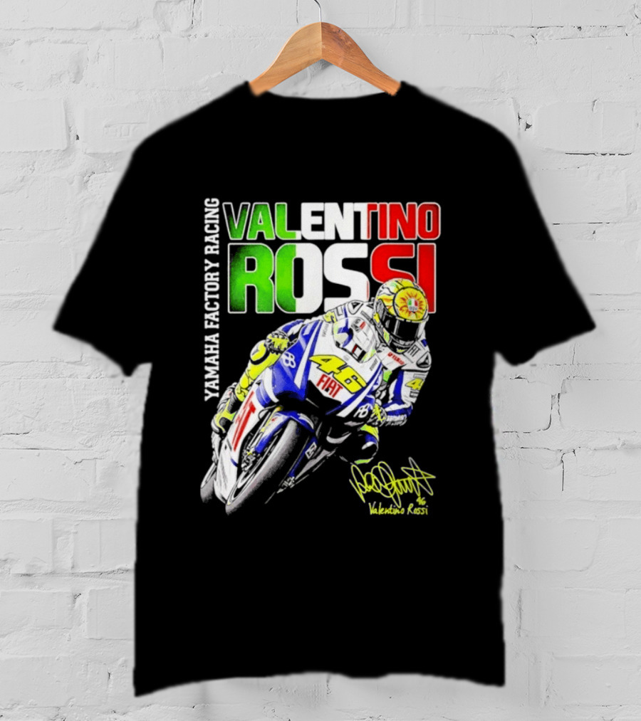 Valentino Rossi Yamaha Factory Racing Motogp Fiat Racing T-Shirt