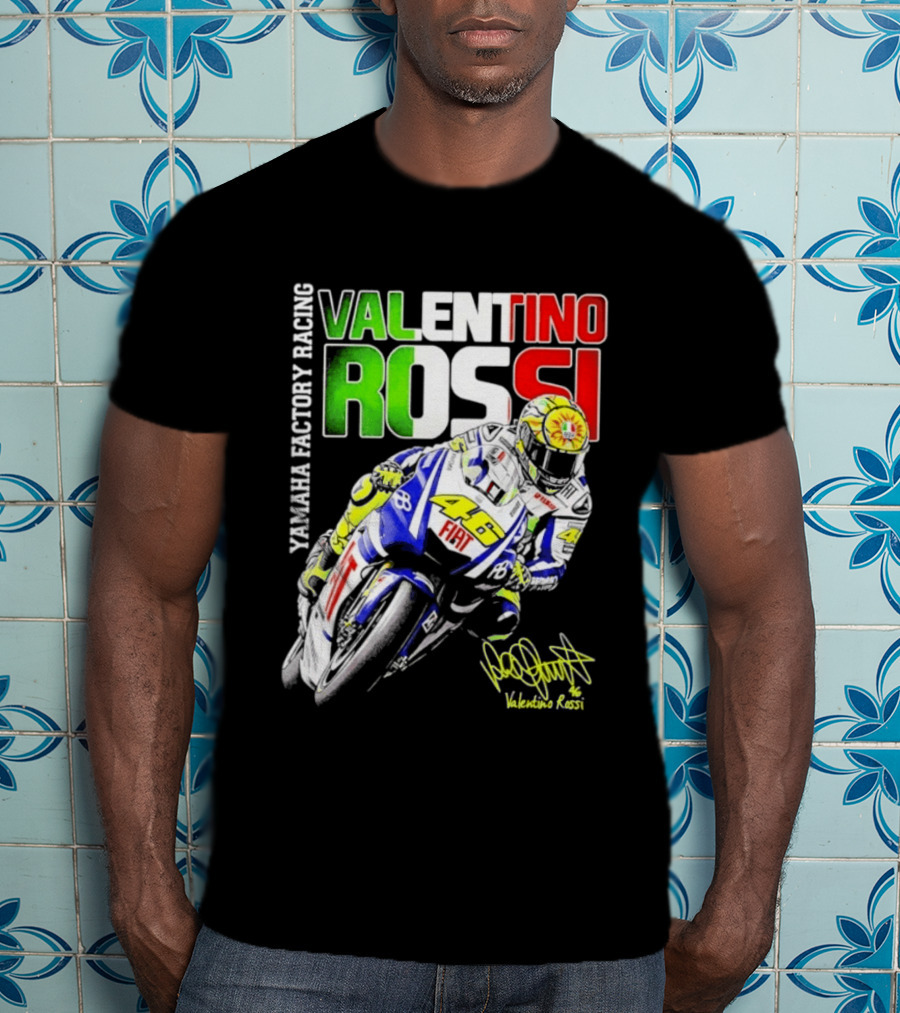Valentino Rossi Yamaha Factory Racing Motogp Fiat Racing T-Shirt