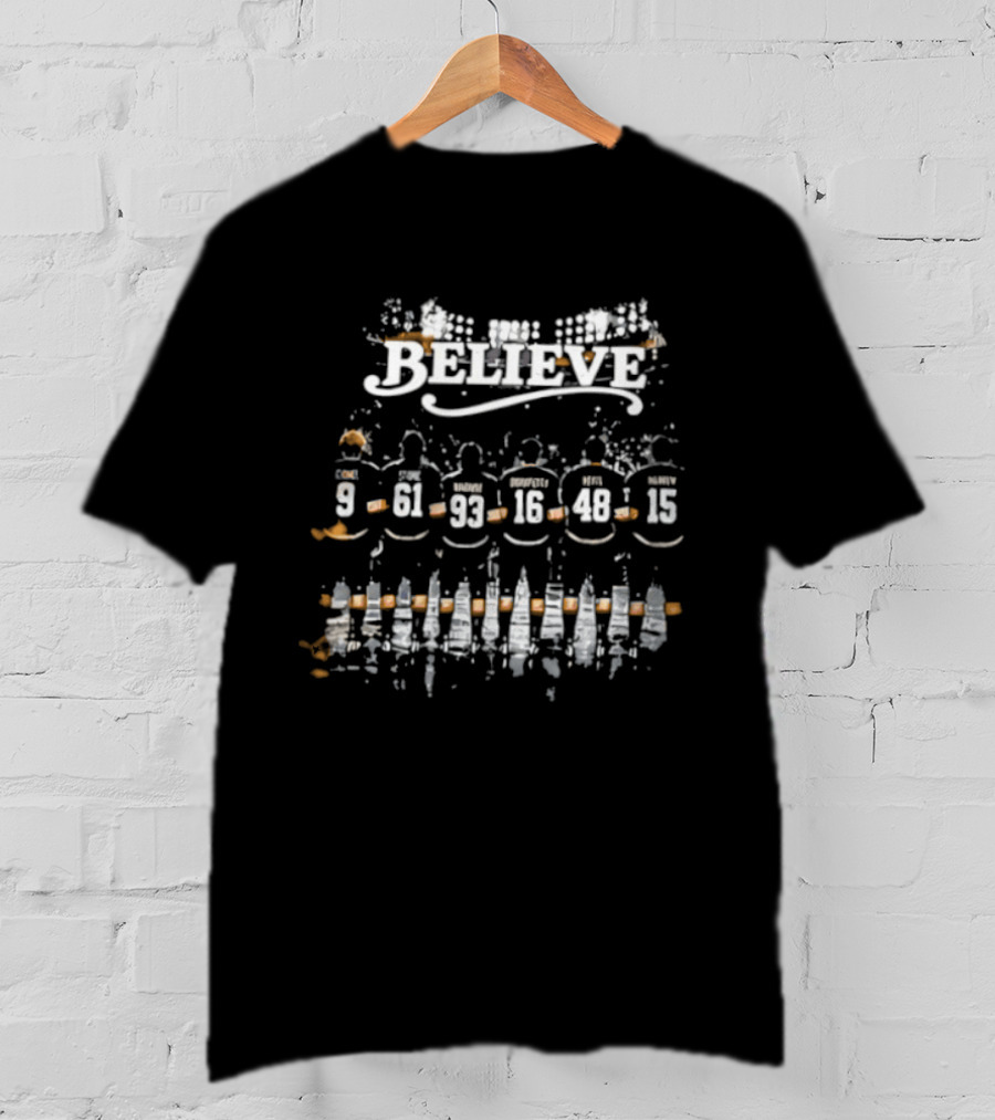 Vegas Golden Knights Believe 9 61 92 16 40 15 Hockey Team T-Shirt