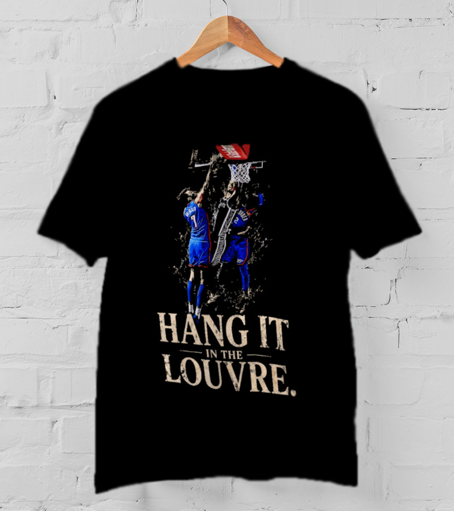 Victor Wembanyama Wemby Rising Above Chet And SGA Hang It In The Louvre T-Shirt