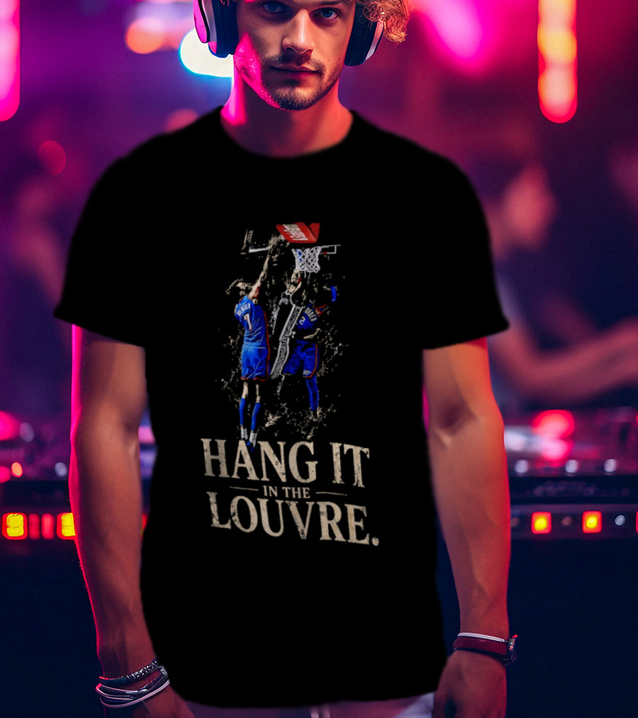 Victor Wembanyama Wemby Rising Above Chet And SGA Hang It In The Louvre T-Shirt