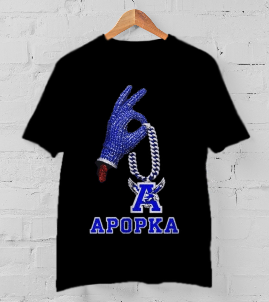 Drake Iceman Apopka Blue Hand Glove Necklace T-Shirt